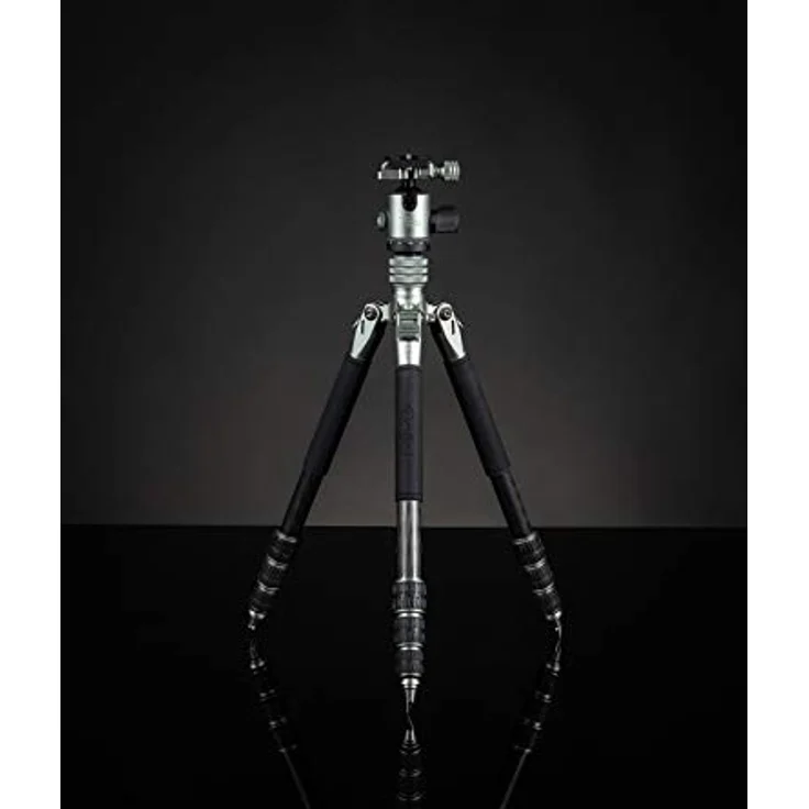 Rollei Lion Rock Traveler S, sehr hochwertiges Carbon Reise-Stativ mit 10 KG Tragkraft inkl. Stativkopf und Spikes. Ideal für Reise und Naturfotografie mit Ihrer Spiegelreflex oder System-Kamera. – Bild 1