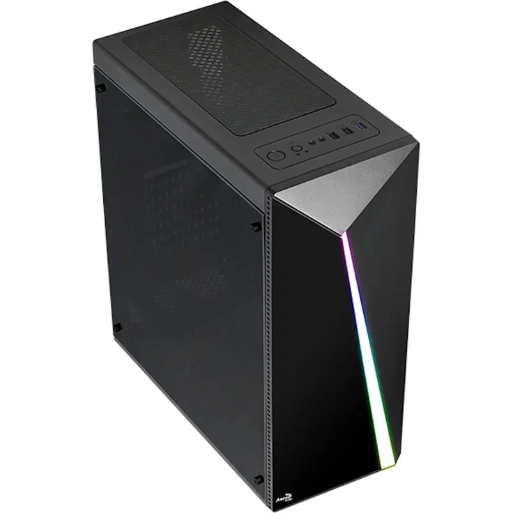 Aerocool SHARD - PC-Gehäuse, ATX, Acrylglasscheibe, RGB 13 Modi, Lüfter 12cm – Bild 5