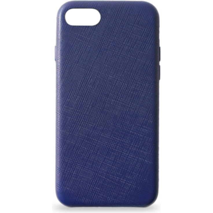 KMP Premium Lederhülle für iPhone 8 - blau - Schutzhülle - extra stabil & leicht - Leder Case