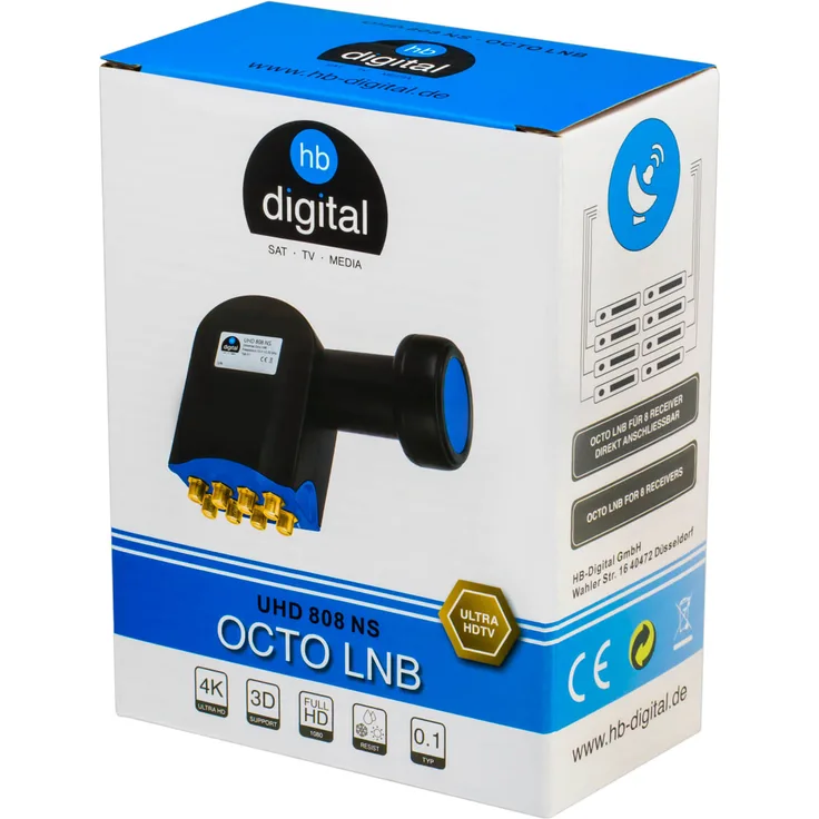 HB-DIGITAL UHD 808 NS Octo LNB ''SCHWARZ BLAU''