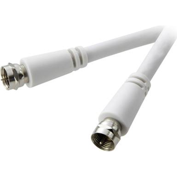 SpeaKa Professional SAT Anschlusskabel [1x F-Stecker - 1x F-Stecker] 7.50 m 90 dB Weiß (SP-7870008)