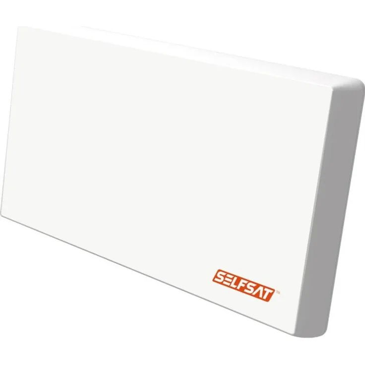 SELFSAT H22D+ Single Antennen-Set Flachantenne mit integriertem und austauschbarem Single LNB (robustes modernes Design, bester SELFSAT Wetterschutz aller Zeiten!)