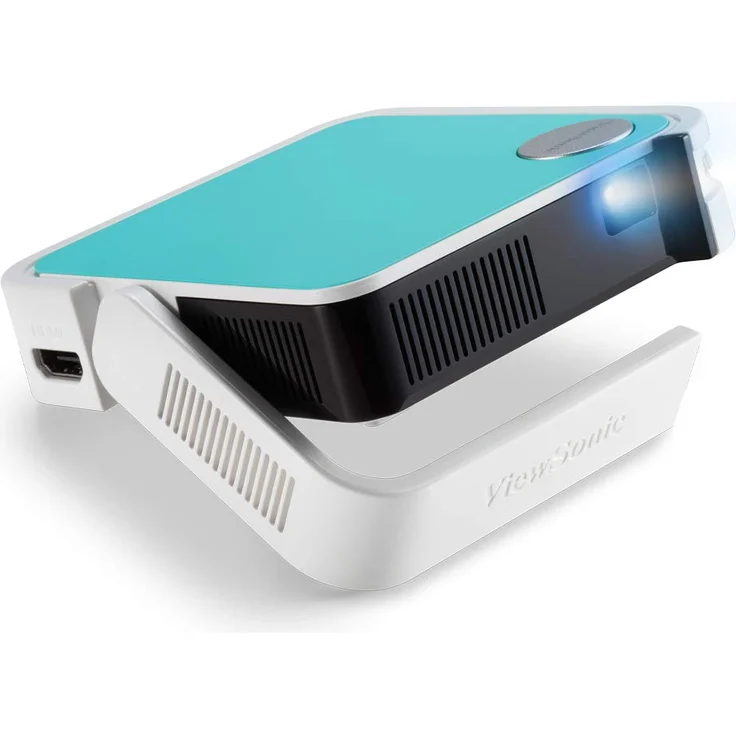 Viewsonic M1 Mini-Beamer, DMD/DLP, WVGA (854 x 480), Kontrast 5000:1, 250 ANSI-Lumen, Bildverhältnis 16:9, Bluetooth, silber – Bild 1