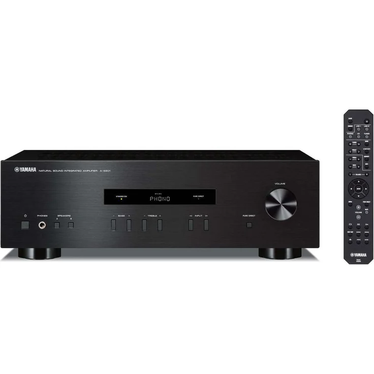 Yamaha A-S201 HiFi Stereo Vorverstärker (mit Phono Eingang) Schwarz – Bild 1