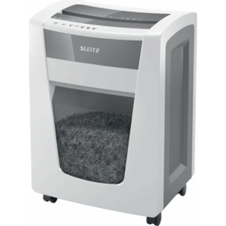 Leitz IQ Office Pro Aktenvernichter, Mikroschnitt, Sicherheitsstufe P5, 15 Blatt Kapazität, 30L Abfallbehälter, Schredder, Weiß, 80050000 – Bild 1