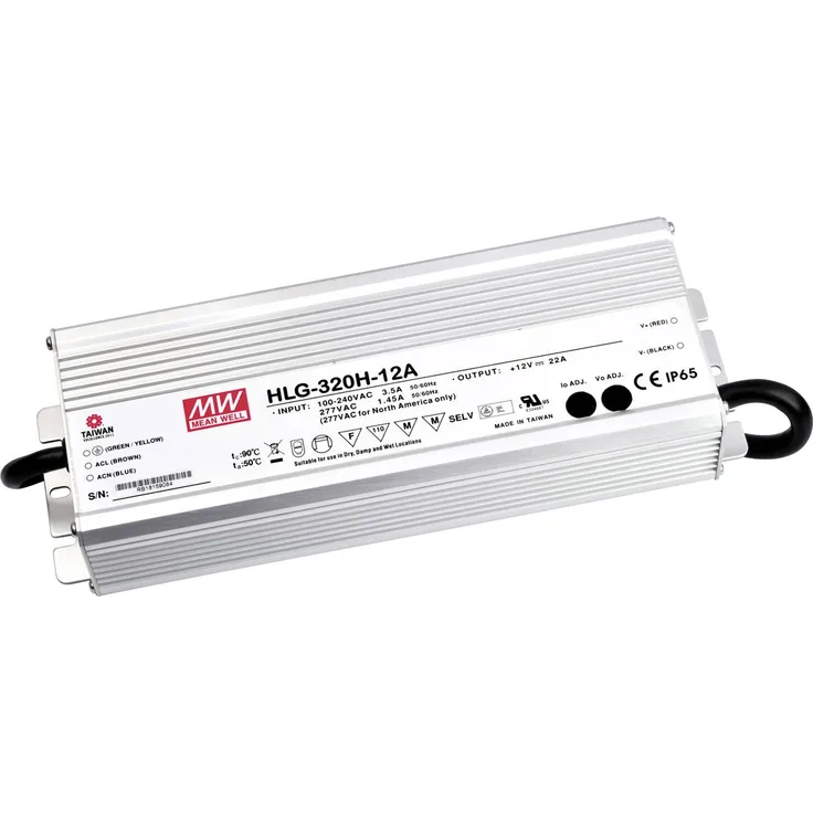 Mean Well HLG-320H-36A LED-Treiber, LED-Trafo Konstantspannung, Konstantstrom 320W 8.9A 36 V-DC PFC-Schaltkreis, Überlastschutz