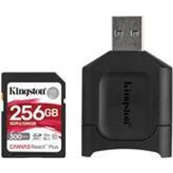 Kingston MLPR2-256GB SD Karten+ Kartenlesegeräte ( 256GB SDXC React Plus SDR2 + MLP Kartenlesegerät für SD )