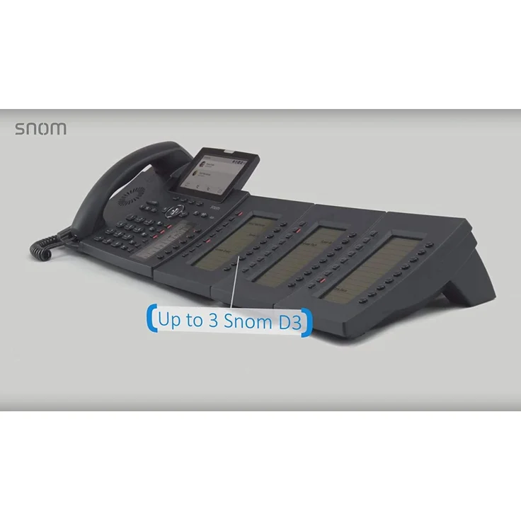 Snom D385 Tischtelefon, Farbe + SmartScreen, 12 SIP-Identitäten, Sensorhakenschalter, Bluetooth, USB, 48 selbstbeschriftende Schlüssel (12 physische), schwarz (00004340) – Bild 5