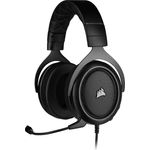 Corsair HS50 Pro Stereo Gaming Headset (Anpassbare Memory-Schaumstoff Ohrmuscheln, Federleichtes Design, Abnehmbares Rauschunterdrückung-Mikrofon, für PC, Xbox One, PS4, Switch und Mobilgeräte) carbon
