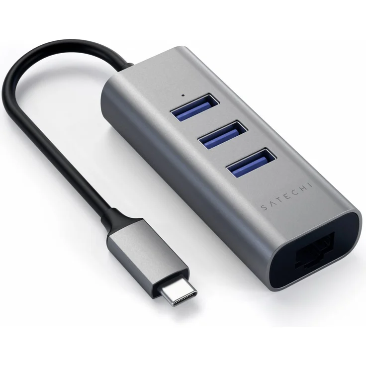 Satechi Type-C 2-in-1 3 Port USB 3.0 Hub & Ethernet Space Gray – Bild 4