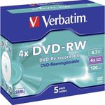 Verbatim DVD-RW 4.7GB 4x, 5er Jewelcase (43285)