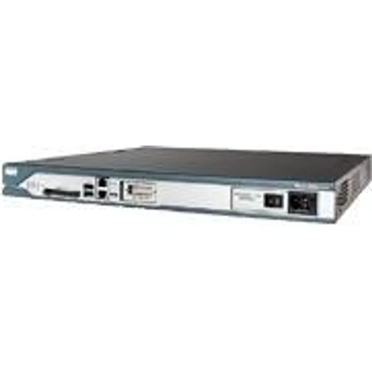 Cisco 2811 - Kabelrouter (10,100 Mbit-s, 128-bit AES,192-bit AES,256-bit AES,3DES,des, Cisco IOS, Schwarz, Blau, Edelstahl, 1U, 128 MB)