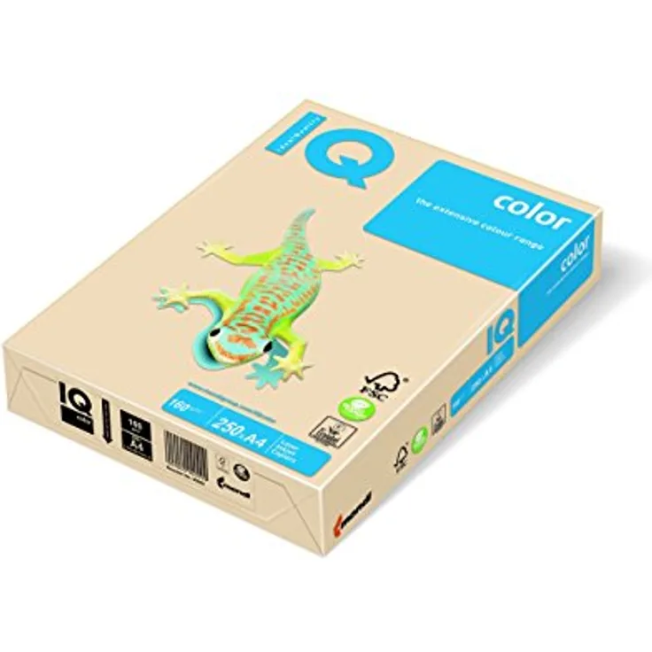 IQ 129969 Multifunktionspapier, A4, 160 g, cremefarben, 250 Blatt