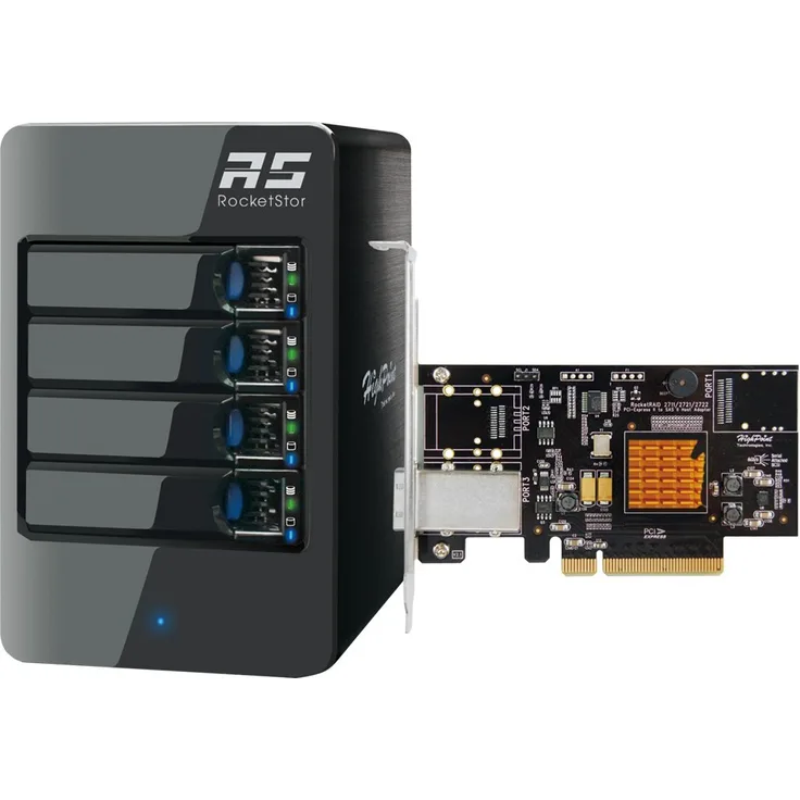 rocketstor 6414ts 4BAY q-sata Turbo RAID Tower Gehäuse