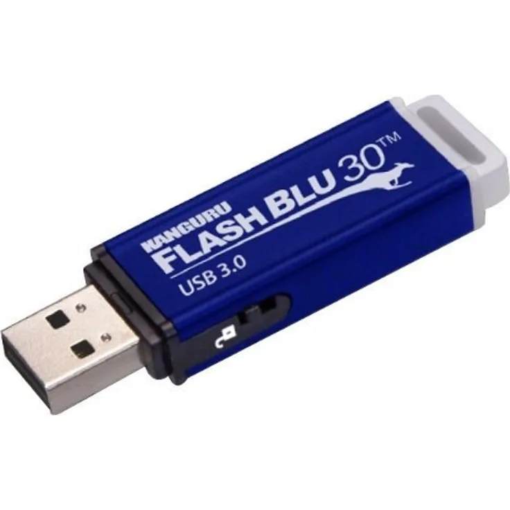 Kanguru FlashBlu30 USB-Speicherstick, USB 3.0, 16 GB, Blau