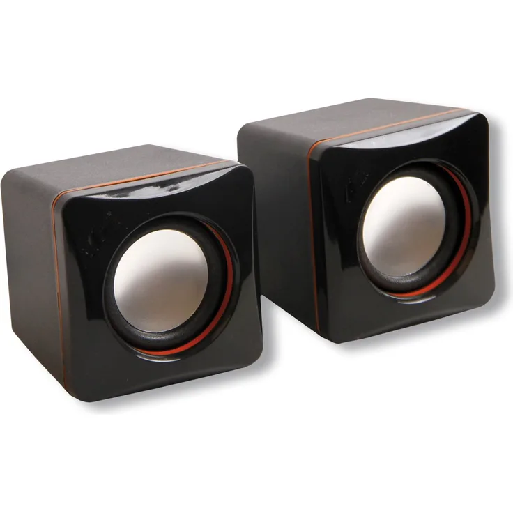MCL HP-USB2-4 - Lautsprecher (2-Way, Wired, USB-3.5mm, 4 W, 30-20000 Hz, Black)