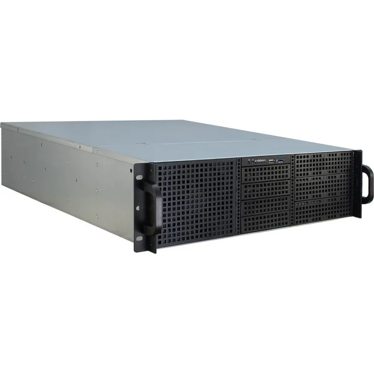 Inter-Tech IPC 3U-30255, ohne Seitenfenster, schwarz & edelstahl (88887108)