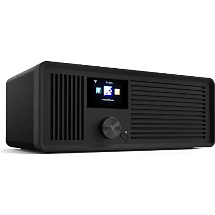 sky vision DAB 70 IR – Stereo DAB Plus Radio, WLAN Internet Radio (DAB+, FM UKW, Radio WLAN-fähig, mit AUX-Anschluss Plus Kabel, Digital Radio Wecker, mit Fernbedienung), schwarz