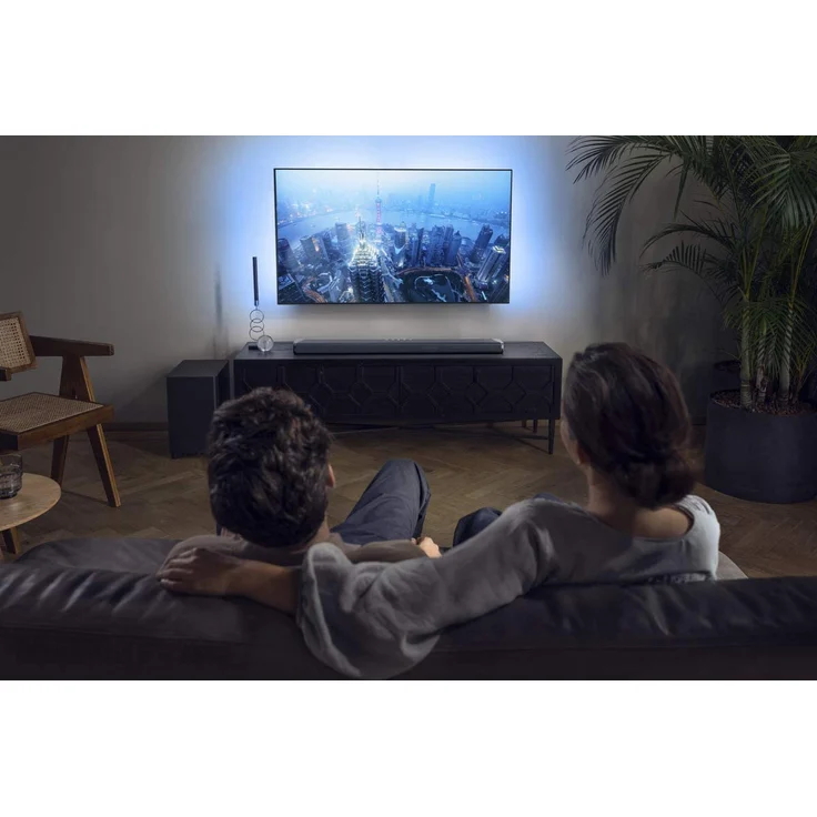 Philips Fidelio B95 5.1.2 Soundbar mit Subwoofer, Dolby Atmos, Google Assistant, Amazon Alexa, kabellos/kabelgebunden, geeignet für TV, schwarz – Bild 10