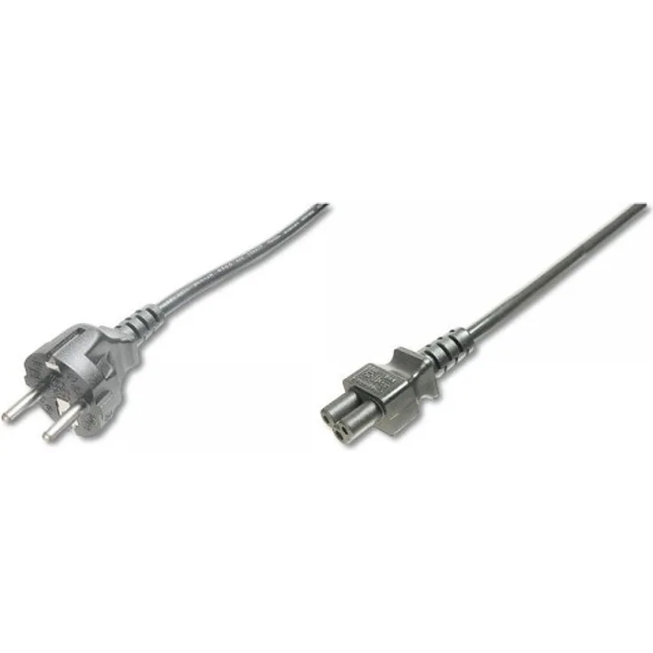 ASSMANN Netzanschlusskabel, DE Version, E 7-7 (Typ-F) auf C5, Stecker-Buchse, H05VV-F3G, 0.75 mm², Länge 0.75 m