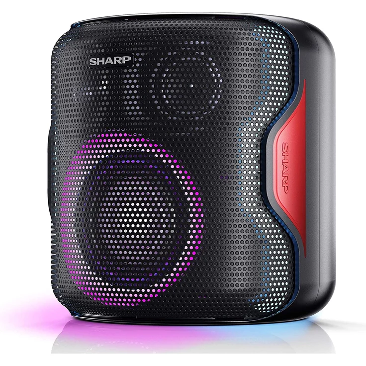 SHARP PS-919 (BK) Partylautsprecher, 14 Stunden Wiedergabezeit, Bluetooth, TWS: Koppeln eines weiteren Gerätes, Multicolor-Lichtshow mit verschiedenen Modi, Ultra-Bass-Einstellung, 130 Watt – Bild 2