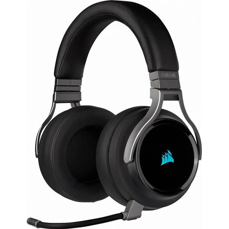 Corsair Virtuoso RGB Wireless High-Fidelity Gaming Headset (Slipstream Technologie, 7.1 Surround Sound, iCUE RGB, für PC, Xbox One, PS4, Switch und Mobilgeräte) carbon