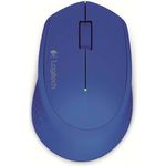 Logitech M280 Kabellose Maus, 2.4 GHz Verbindung via Nano-USB-Empfänger, 1000 DPI Optischer Sensor, 18-Monate Akkulaufzeit, 3 Tasten, PC-Mac - Blau