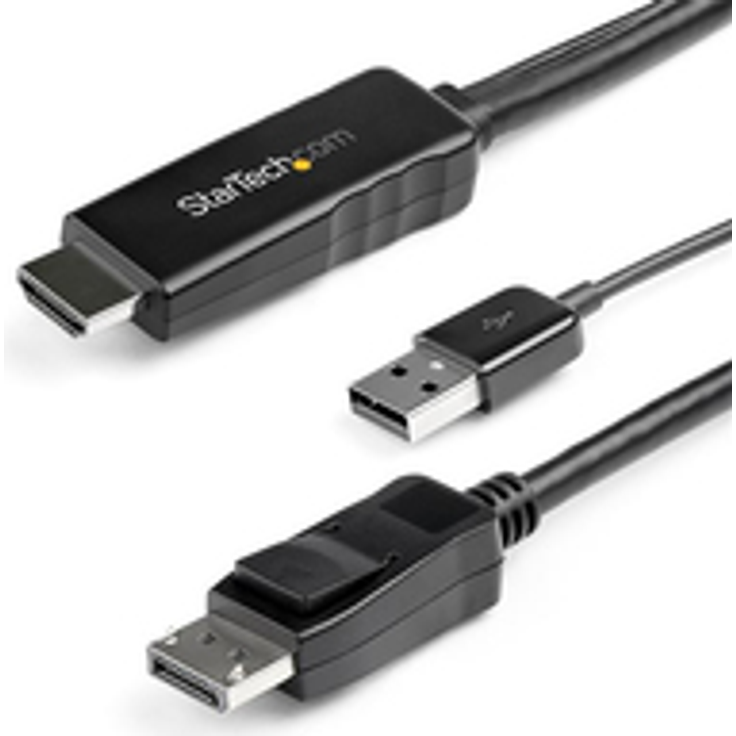 HD2DPMM3M HDMI-zu-DisplayPort-Adapterkabel mit USB-Stromversorgung, 4K 30 Hz, Active HDMI 1.4 auf DP 1.2 Konverter, 3 m