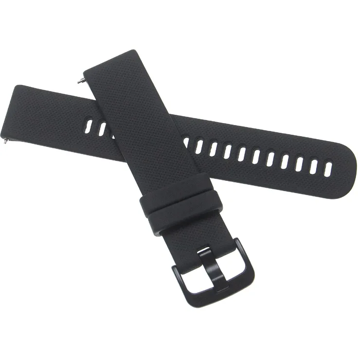 VHBW Ersatz Armband kompatibel mit Garmin Venu SQ Fitnessuhr, Smartwatch 12,1 + 9,2 cm Silikon schwarz