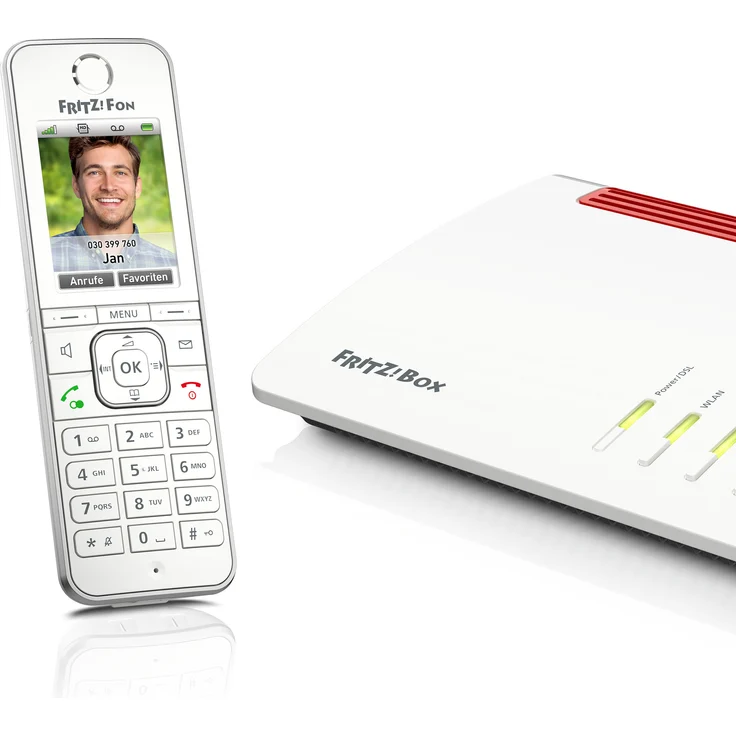 AVM FRITZ!Fon C6 DECT-Komforttelefon (hochwertiges Farbdisplay, HD-Telefonie, Internet-/Komfortdienste, Steuerung FRITZ!Box-Funktionen), VoIP-Telefon, weiß – Bild 2