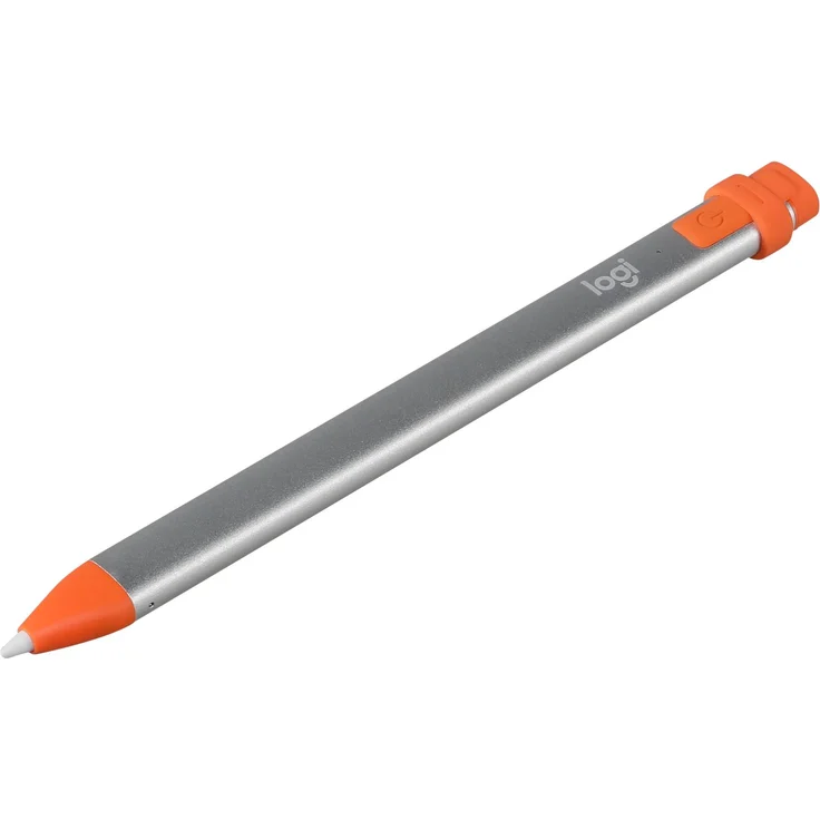 Logitech Crayon Digitaler Zeichenstift, Pixelgenau, Für alle ab 2018 veröffentlichten iPads, Anmerkungen & Zeichnungen, Apple Pencil Technologie, Handballenerkennung, 1.2 m Sturzschutz - Grau-Orange – Bild 4