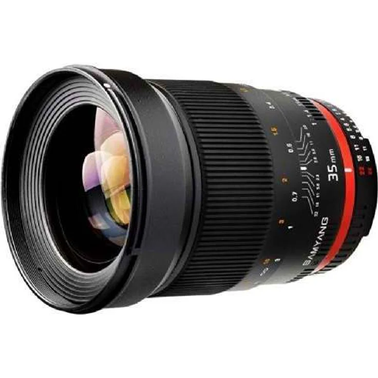 Samyang 35-1,4 Objektiv DSLR Sony E manueller Fokus Fotoobjektiv, Weitwinkelobjektiv schwarz – Bild 1