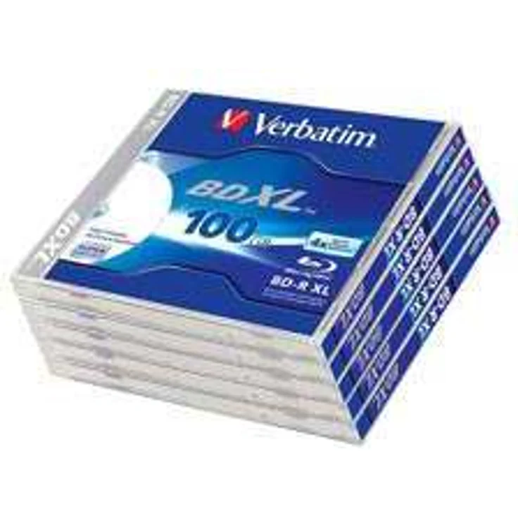 Verbatim BD-R XL 100 GB, Blu-Ray-Disk mit 4x-Schreibgeschwindigkeit - Bedruckbar - Jewel Case - 5er-Pack – Bild 2