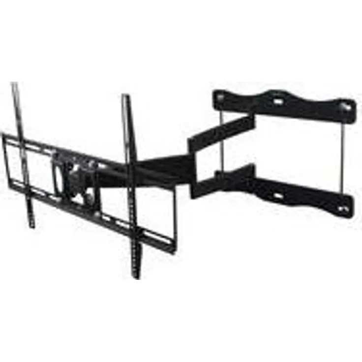 B-TECH BTV514-B Ventry Ultraflache Neig- und drehbare Doppelarm-Ventry (Displaygröße bis 132 cm (52 Zoll), Belastbarkeit 25kg) schwarz
