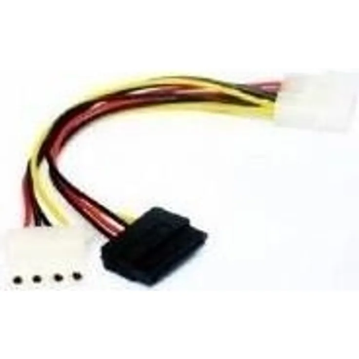 DeLOCK - Netzteil - 15 PIN SATA Power (M) - interne Stromversorgung, 4-polig (W) - 30 cm (60139)