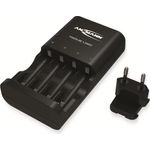 ANSMANN Batterieladegerät für 4x NiMH AA-AAA Akkus & wiederaufladbare Batterien - Automatik Akku Ladegerät mit Repair-Modus für Akkubatterien - Powerline 4 Smart Batterie Ladegerät