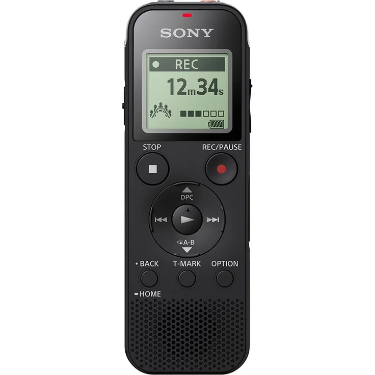 Sony ICD-PX470 Diktiergerät (USB, SD Kartensteckplatz, PCM, MP3, 55h Akku, 4GB, Stereo) schwarz