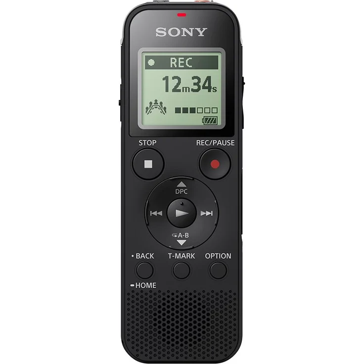 Sony ICD-PX470 Diktiergerät (USB, SD Kartensteckplatz, PCM, MP3, 55h Akku, 4GB, Stereo) schwarz