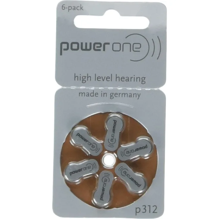 Varta Powerone p312 Hörgerätebatterie (Quecksilberfrei) 6 BATTERIEN