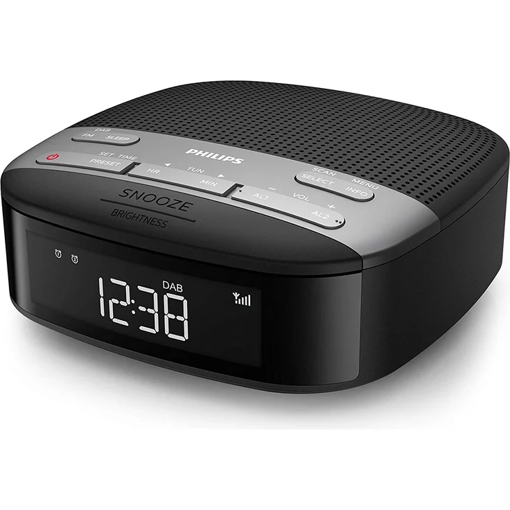 Philips R3505 Radiowecker, LED-Anzeige, schwarz – Bild 2