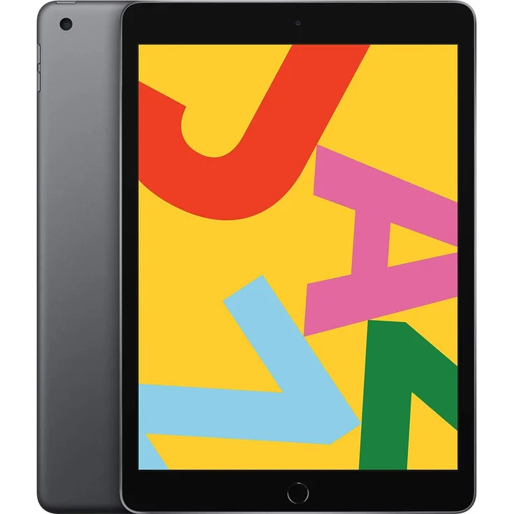 Apple 10,2'' iPad (2019) Quad-HD-Auflösung 10,2 Zoll, WiFi-Tablet, Quad-Core, 2 GB RAM, 32 GB Speicher, iPadOS, Space Grau (MW742FD/A) – Bild 1