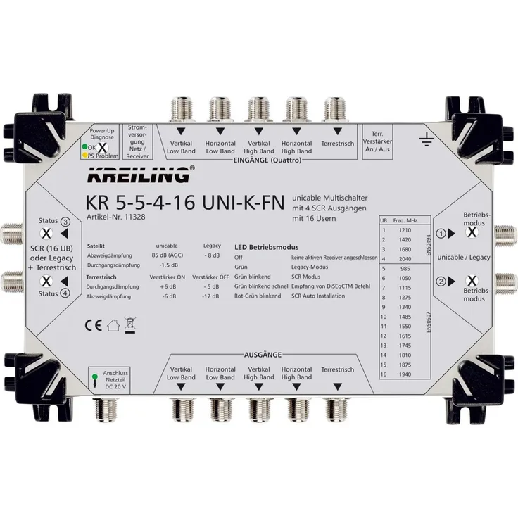 KREILING Unicable Multischalter KR 5-5-4-16 UNI-K-FN