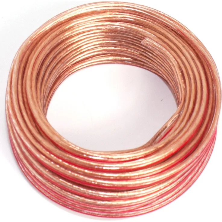 Lautsprecherkabel 2x0,50mm2 - 10m - transparent - CCA - Audiokabel - Boxenkabel