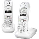 Gigaset AS405 Duo, Schnurlostelefon, weiß