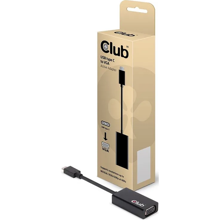Club 3D USB 3.1 Typ C auf VGA Aktiver Adapter