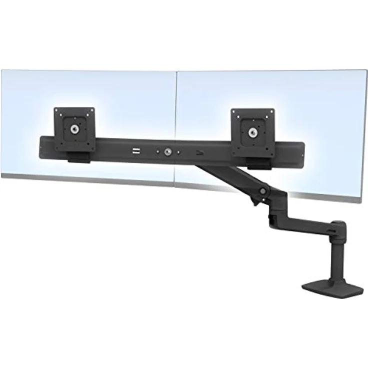 LX Desk Dual Direct Arm, Matte Black – Bild 1
