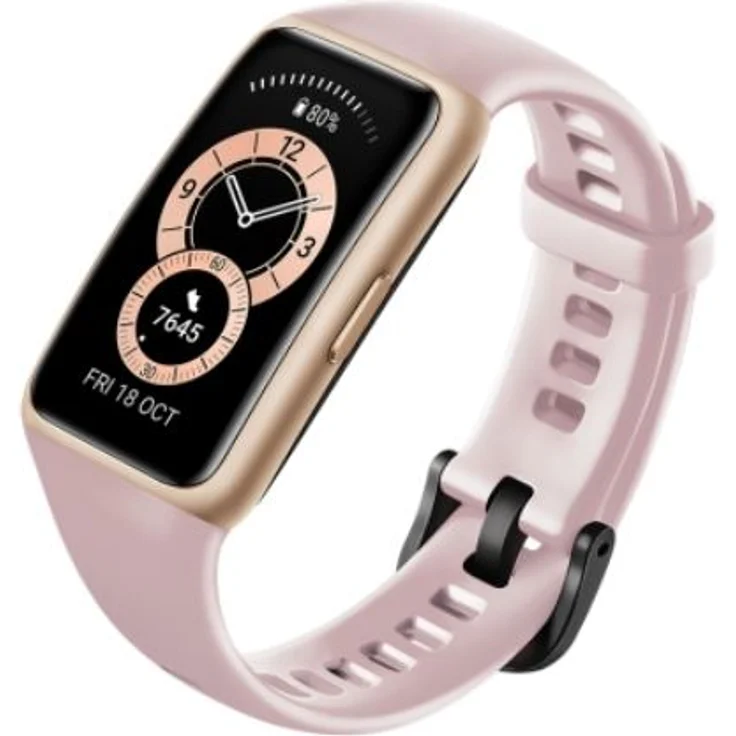 Huawei Band 6 Fitness-Tracker Damen, 43 x 25,4mm, Kunststoffarmband, Sakura Pink – Bild 4