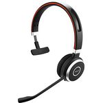 Jabra Evolve 65 Wireless Mono On-Ear Headset Unified Communications zertifizierte Kopfhörer mit langer Akkulaufzeit USB Bluetooth Adapter Schwarz