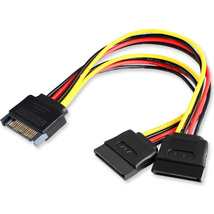 duttek SATA zu Dual SATA Power Y Splitter Kabel Festplatte HDD SSD 20,3 cm