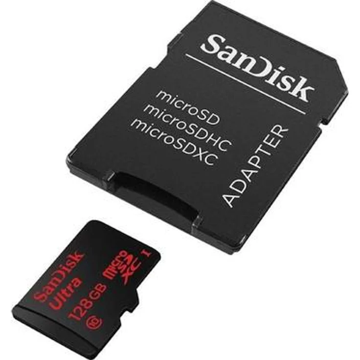 SanDisk Ultra Android microSDXC 128GB bis zu 80 MB-Sek Class 10 Speicherkarte + SD-Adapter – Bild 1
